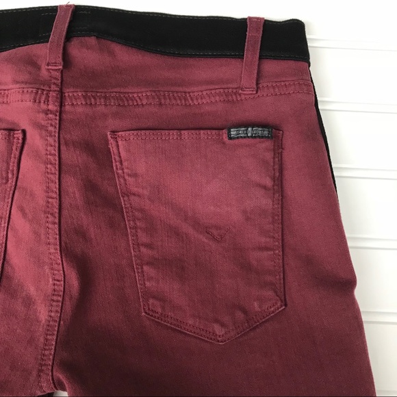 Hudson LeeLoo Super Skinny Tuxedo Pants Maroon, 24 - Picture 7 of 8